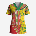 Afro Ethiopian New Year Scrub Top Enkutatash Adey Abeba Flower Art