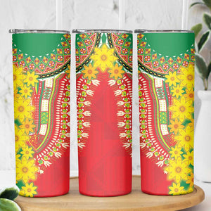 Afro Ethiopian New Year Skinny Tumbler Enkutatash Adey Abeba Flower Art