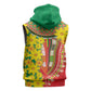 Afro Ethiopian New Year Sleeveless Zip Hoodie Enkutatash Adey Abeba Flower Art - African Pride