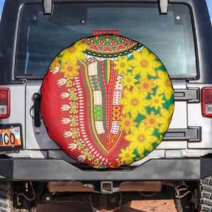 Afro Ethiopian New Year Spare Tire Cover Enkutatash Adey Abeba Flower Art