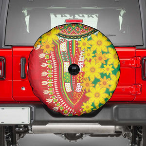 Afro Ethiopian New Year Spare Tire Cover Enkutatash Adey Abeba Flower Art