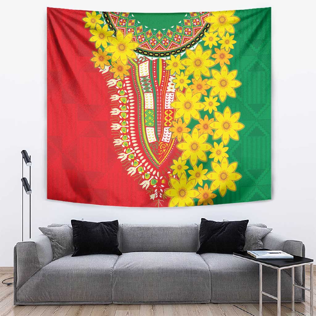 Afro Ethiopian New Year Tapestry Enkutatash Adey Abeba Flower Art