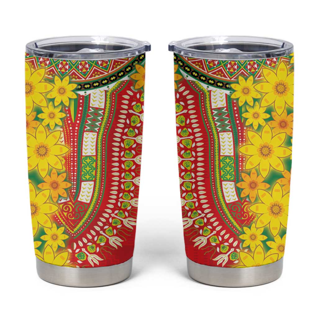 Afro Ethiopian New Year Tumbler Cup Enkutatash Adey Abeba Flower Art