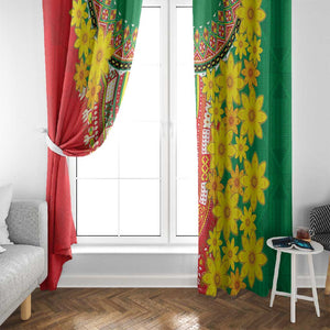 Afro Ethiopian New Year Window Curtain Enkutatash Adey Abeba Flower Art