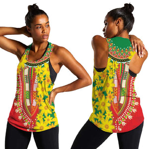 Afro Ethiopian New Year Women Racerback Tank Enkutatash Adey Abeba Flower Art