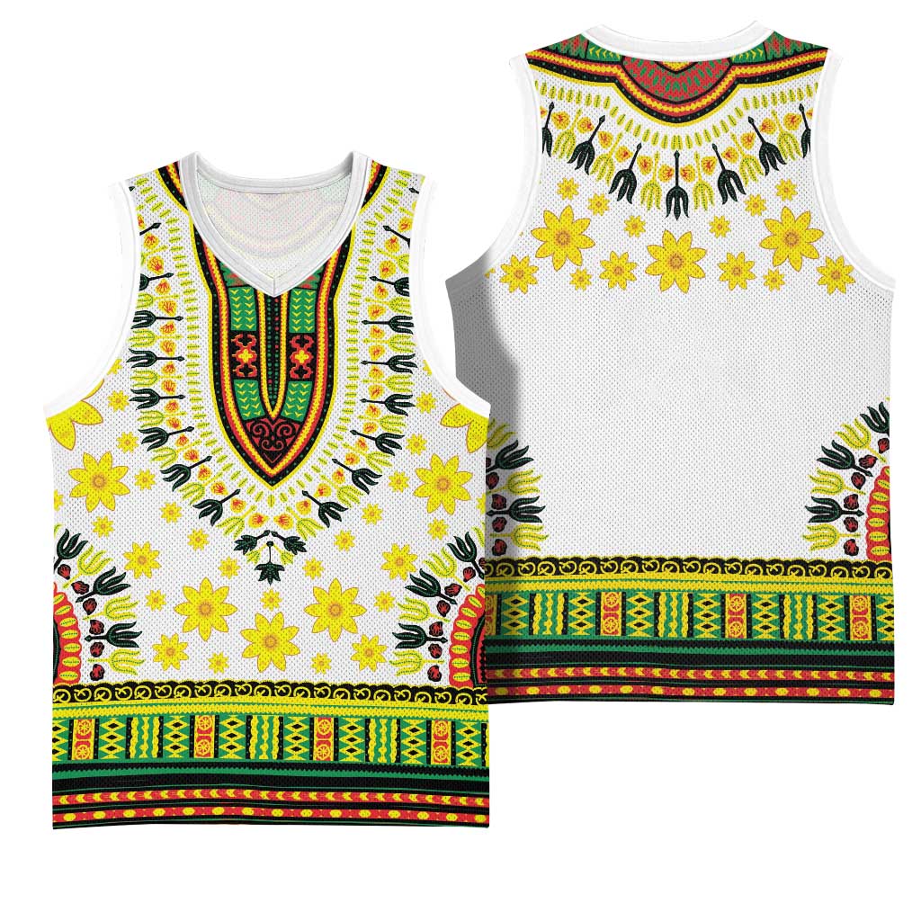 Afro Enkutatash Dashiki and Adey Abeba Basketball Jersey LT9
