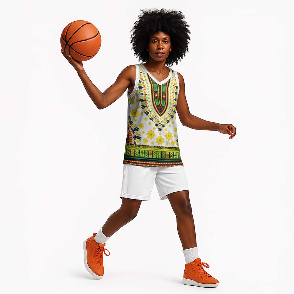 Afro Enkutatash Dashiki and Adey Abeba Basketball Jersey LT9