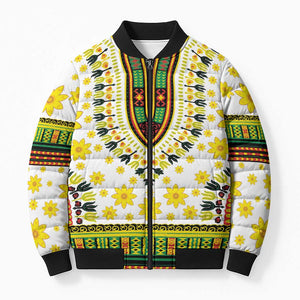 Afro Enkutatash Dashiki and Adey Abeba Bomber Puffer Jacket
