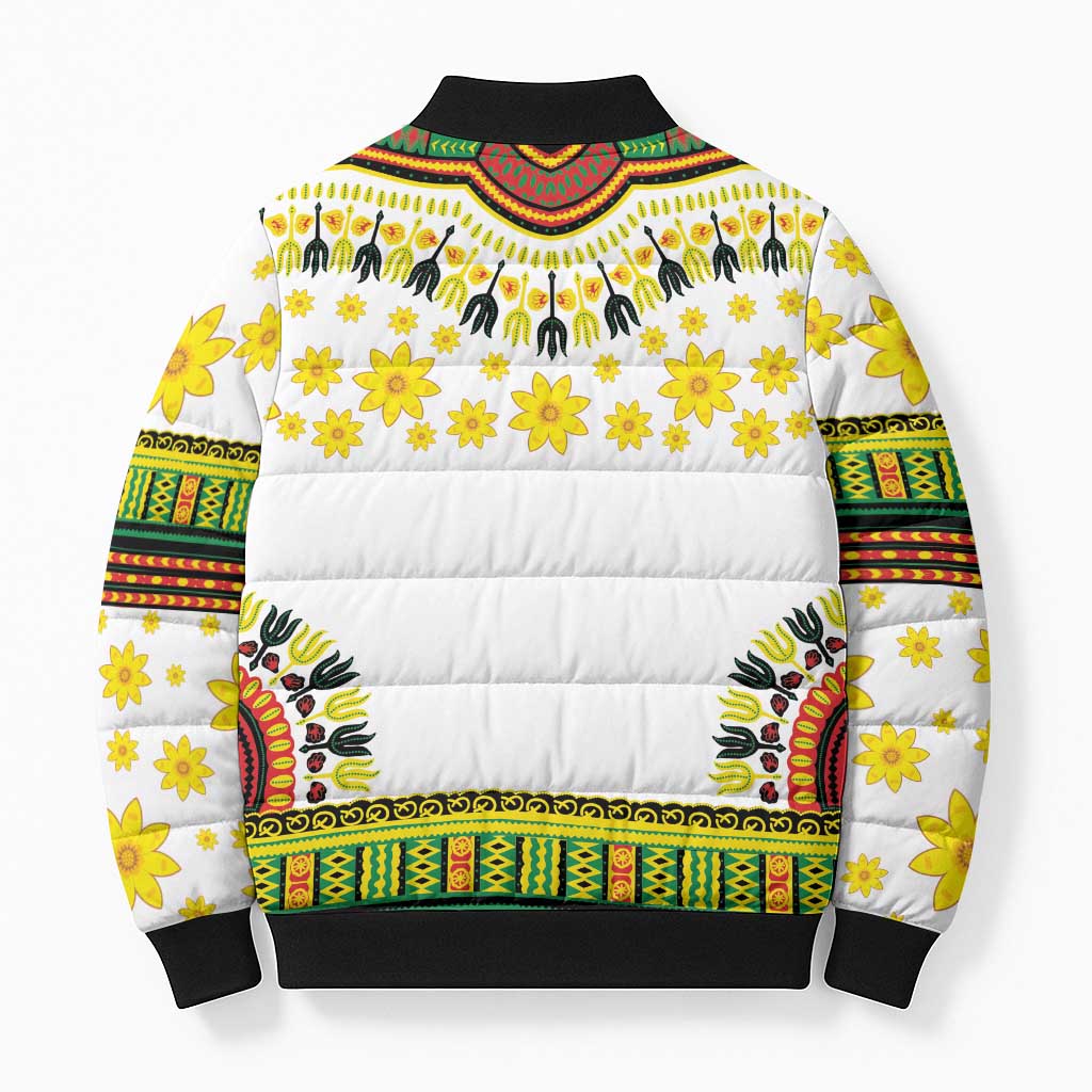 Afro Enkutatash Dashiki and Adey Abeba Bomber Puffer Jacket