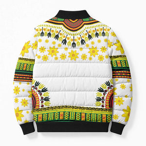 Afro Enkutatash Dashiki and Adey Abeba Bomber Puffer Jacket