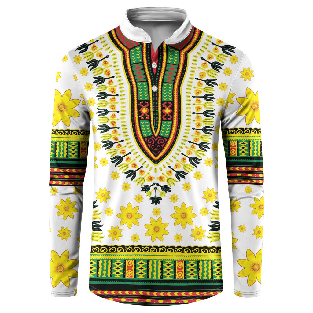 Afro Enkutatash Dashiki and Adey Abeba Button Sweatshirt