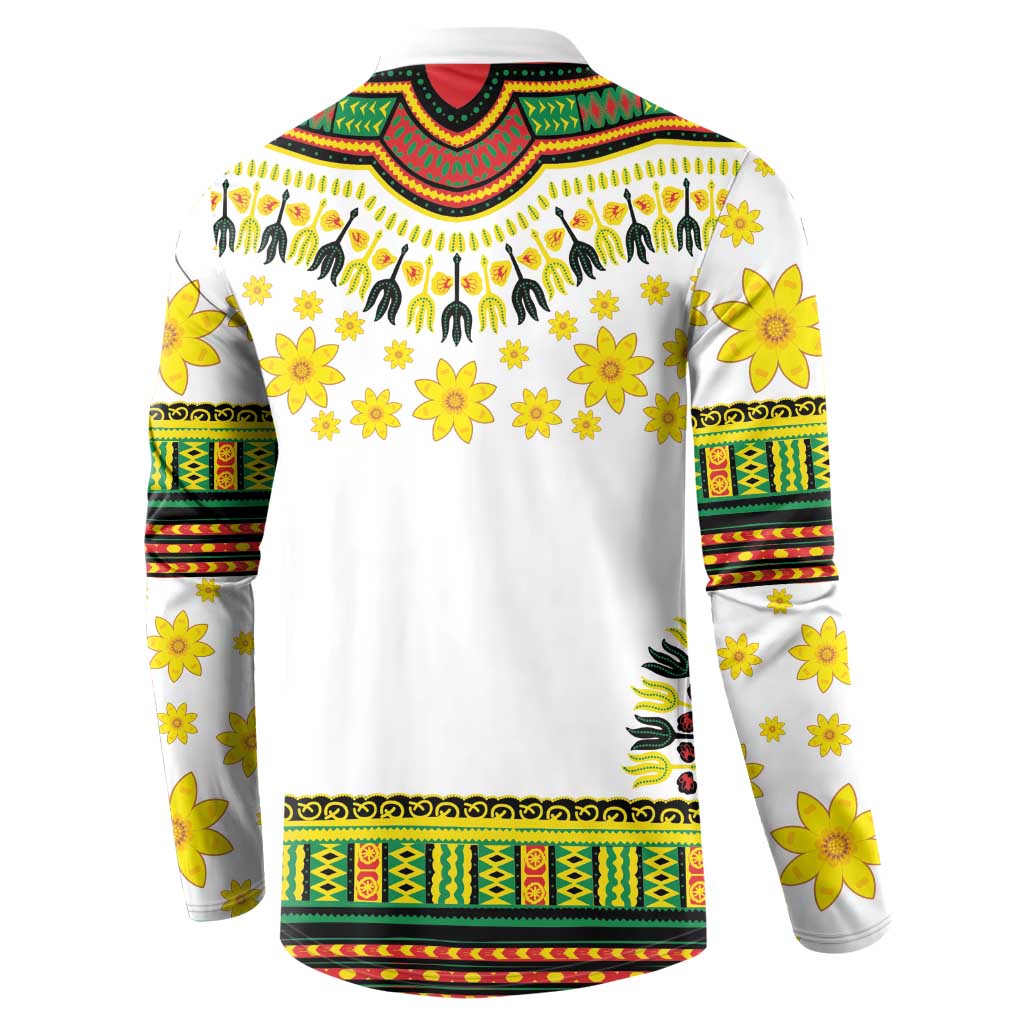 Afro Enkutatash Dashiki and Adey Abeba Button Sweatshirt