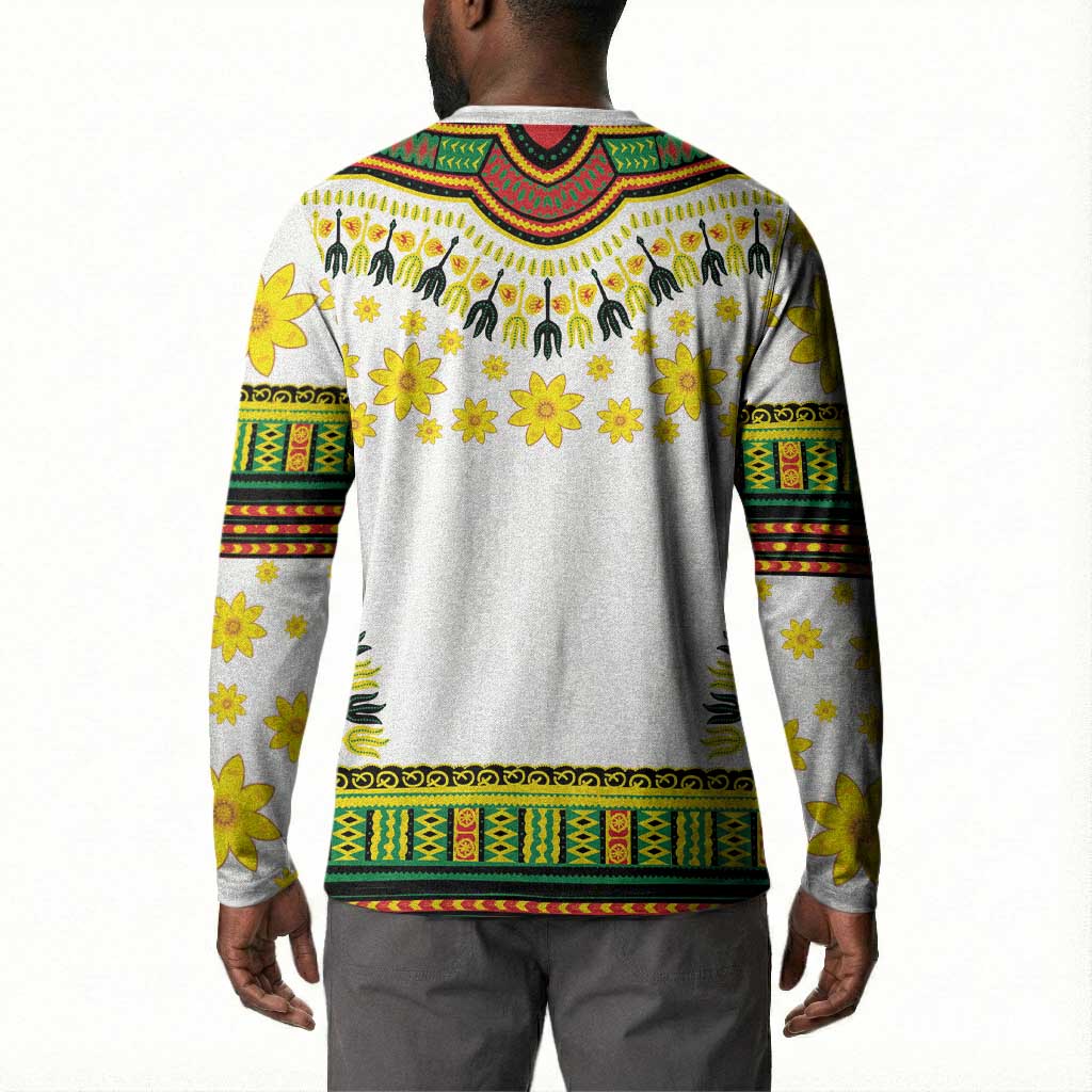 Afro Enkutatash Dashiki and Adey Abeba Button Sweatshirt