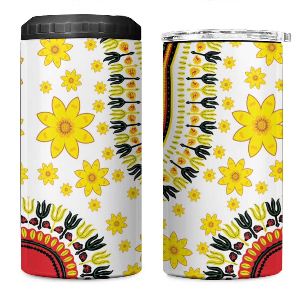 Afro Enkutatash Dashiki and Adey Abeba 4 in 1 Can Cooler Tumbler