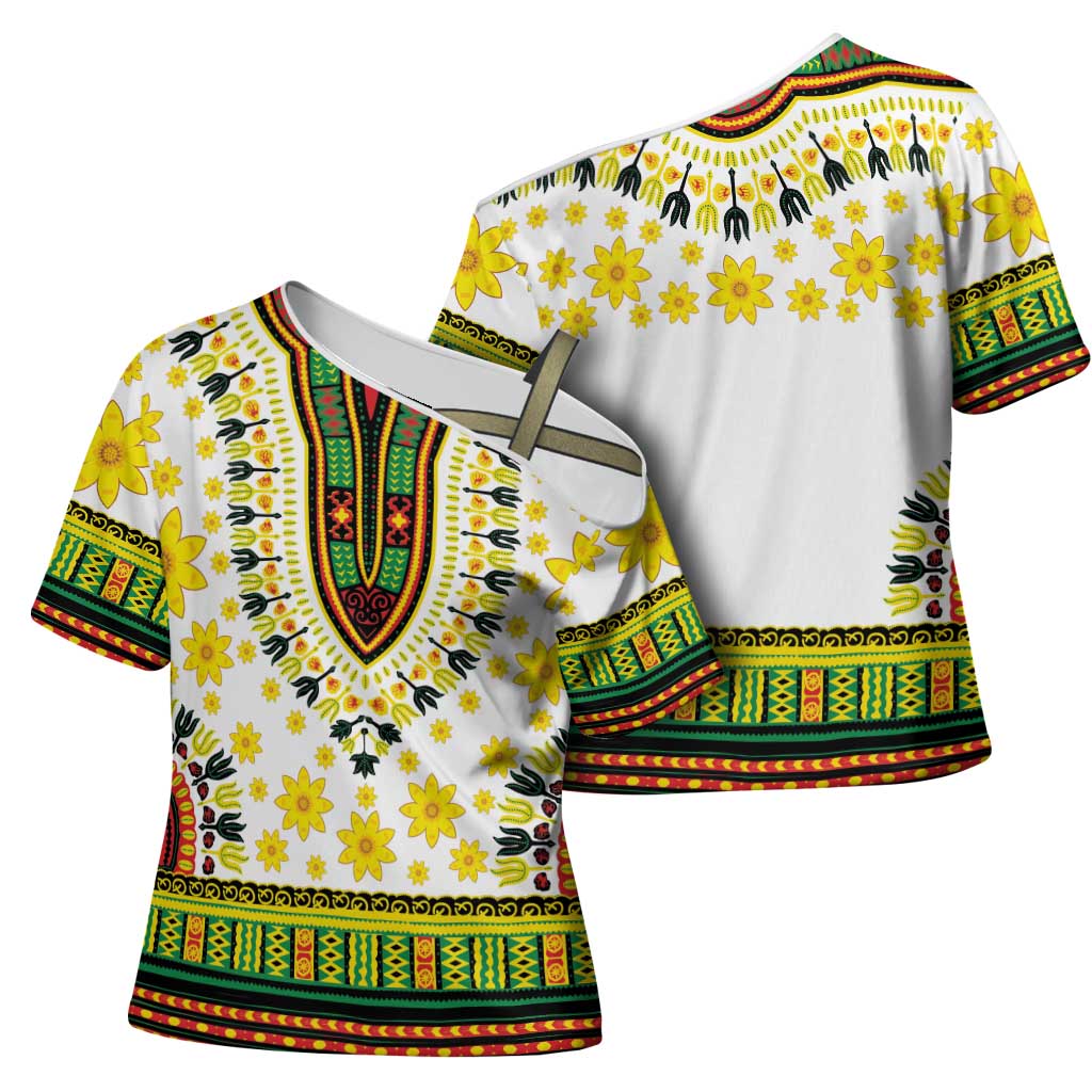 Afro Enkutatash Dashiki and Adey Abeba Cross Shoulder Shirt