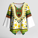 Afro Enkutatash Dashiki and Adey Abeba Kimono Sleeve Blouse