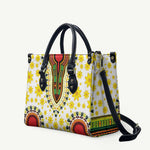 Afro Enkutatash Dashiki and Adey Abeba Leather Bag