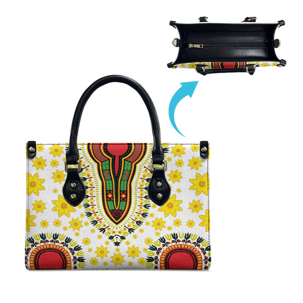 Afro Enkutatash Dashiki and Adey Abeba Leather Bag