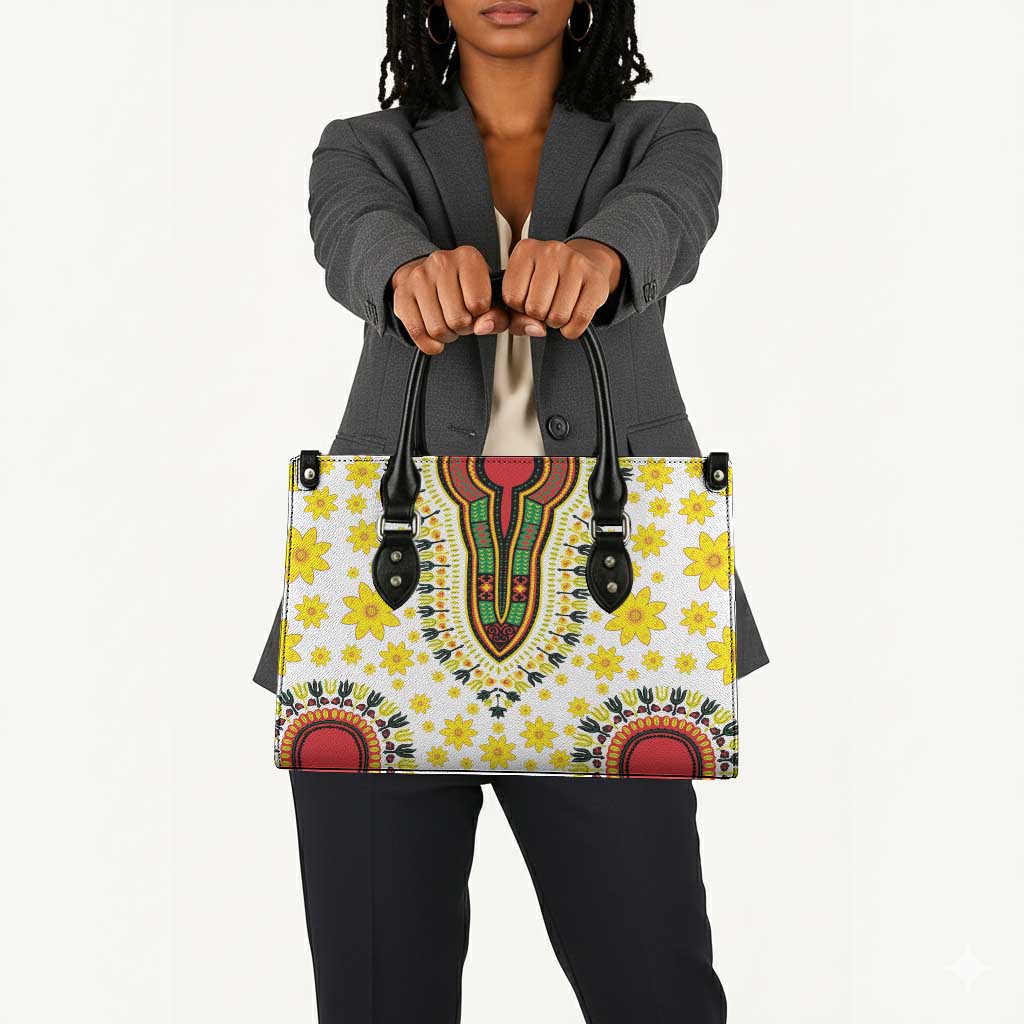 Afro Enkutatash Dashiki and Adey Abeba Leather Bag