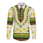 Afro Enkutatash Dashiki and Adey Abeba Long Sleeve Button Shirt