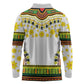Afro Enkutatash Dashiki and Adey Abeba Long Sleeve Polo Shirt