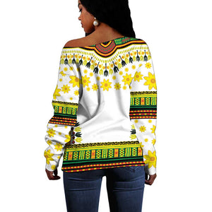 Afro Enkutatash Dashiki and Adey Abeba Off Shoulder Sweater