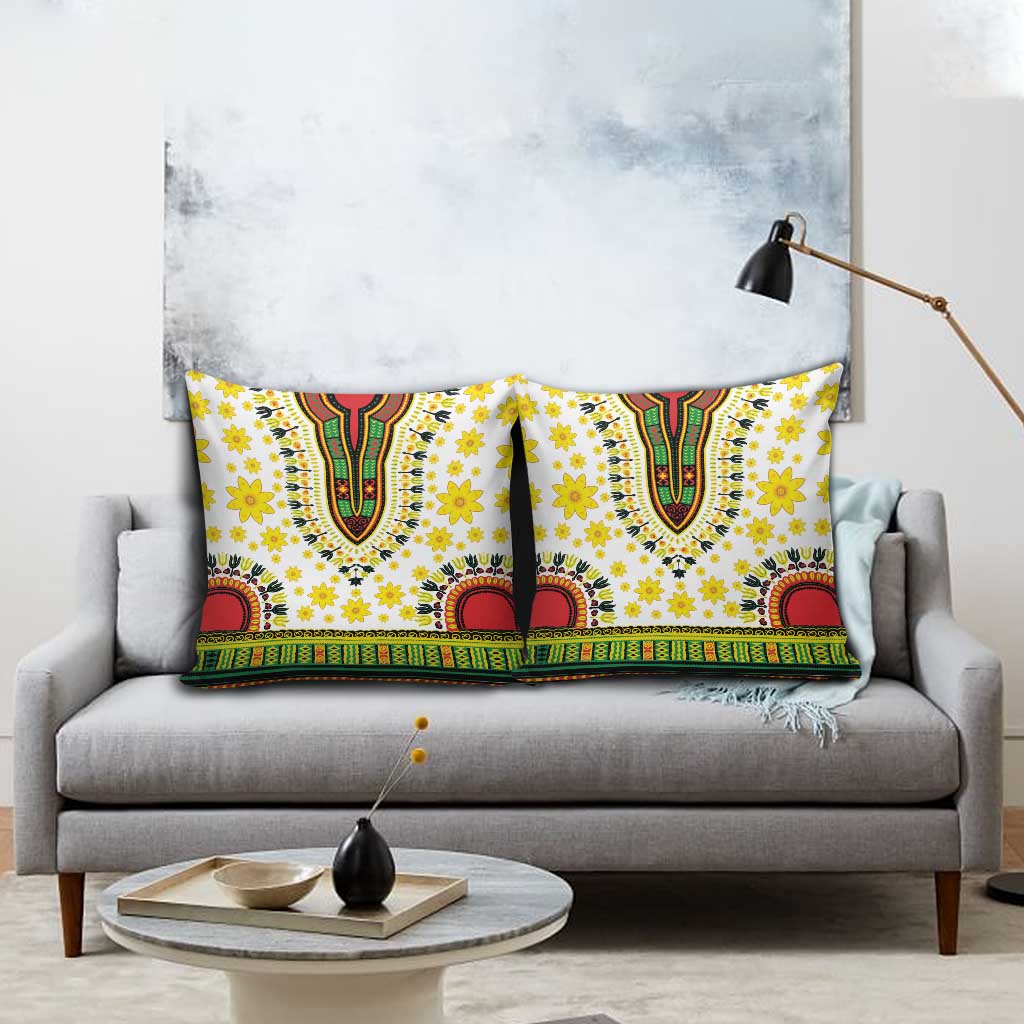 Afro Enkutatash Dashiki and Adey Abeba Pillow Cover