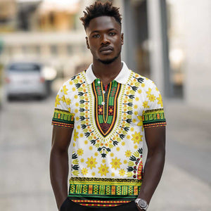 Afro Enkutatash Dashiki and Adey Abeba Polo Shirt