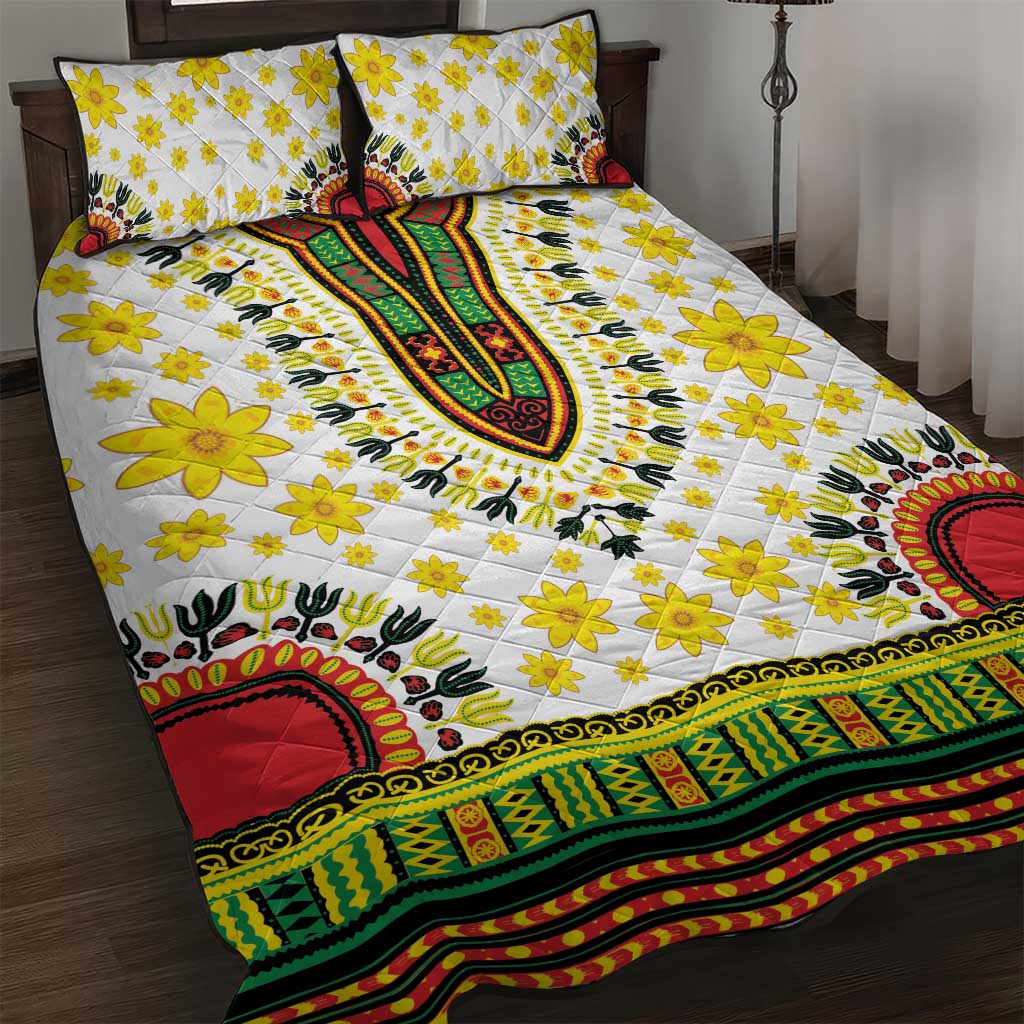 Afro Enkutatash Dashiki and Adey Abeba Quilt Bed Set