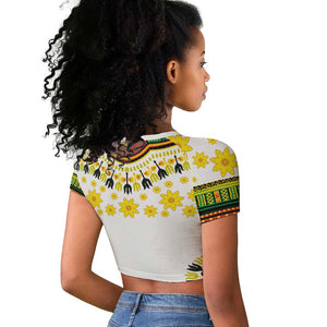 Afro Enkutatash Dashiki and Adey Abeba Raglan Cropped T shirt