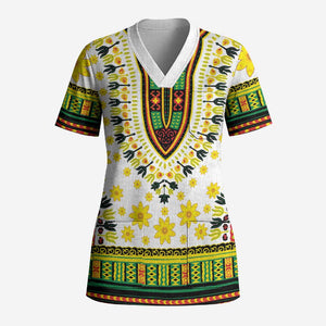 Afro Enkutatash Dashiki and Adey Abeba Scrub Top