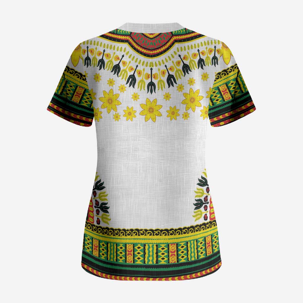 Afro Enkutatash Dashiki and Adey Abeba Scrub Top