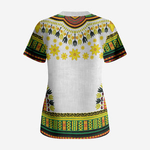 Afro Enkutatash Dashiki and Adey Abeba Scrub Top