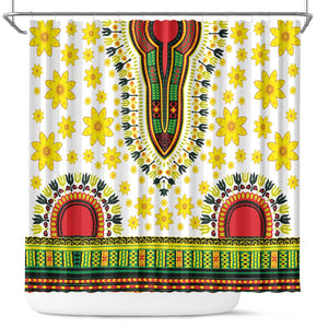 Afro Enkutatash Dashiki and Adey Abeba Shower Curtain