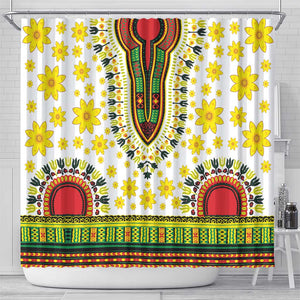 Afro Enkutatash Dashiki and Adey Abeba Shower Curtain