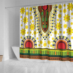 Afro Enkutatash Dashiki and Adey Abeba Shower Curtain