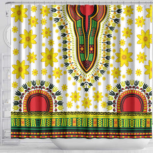 Afro Enkutatash Dashiki and Adey Abeba Shower Curtain