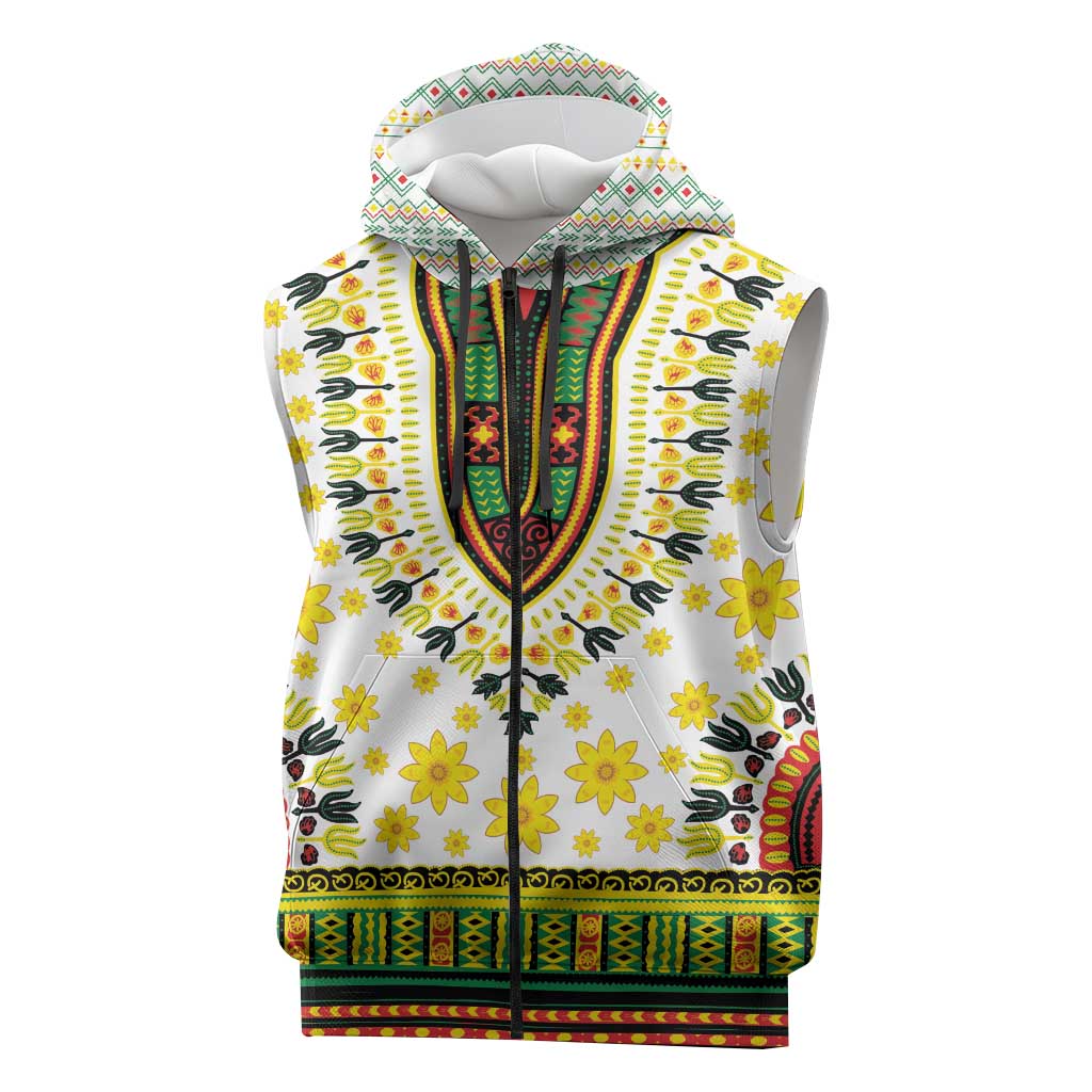 Afro Enkutatash Dashiki and Adey Abeba Sleeveless Zip Hoodie - African Pride