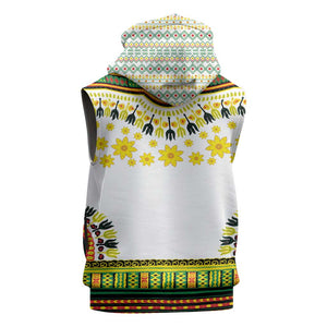Afro Enkutatash Dashiki and Adey Abeba Sleeveless Zip Hoodie - African Pride