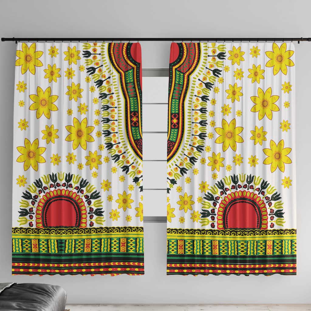 Afro Enkutatash Dashiki and Adey Abeba Window Curtain