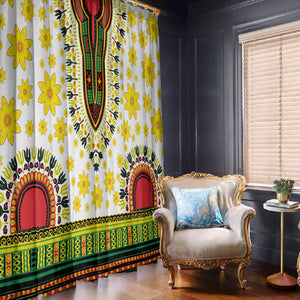 Afro Enkutatash Dashiki and Adey Abeba Window Curtain