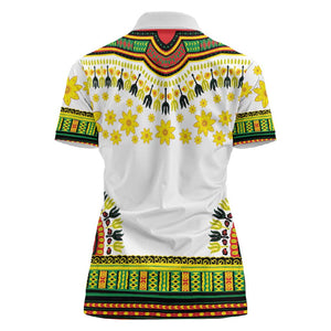 Afro Enkutatash Dashiki and Adey Abeba Women Polo Shirt