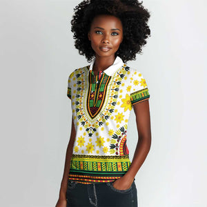 Afro Enkutatash Dashiki and Adey Abeba Women Polo Shirt