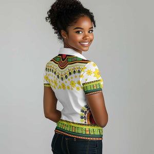 Afro Enkutatash Dashiki and Adey Abeba Women Polo Shirt