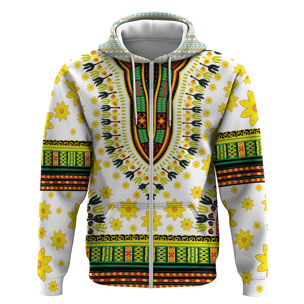 Afro Enkutatash Dashiki and Adey Abeba Zip Hoodie