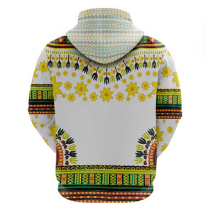 Afro Enkutatash Dashiki and Adey Abeba Zip Hoodie