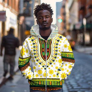 Afro Enkutatash Dashiki and Adey Abeba Zip Hoodie