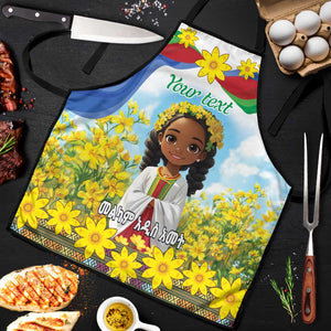 Happy Enkutatash Eritrea Personalized Apron Beautiful Afro Girl Adey Abeba Flower