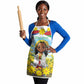 Happy Enkutatash Eritrea Personalized Apron Beautiful Afro Girl Adey Abeba Flower