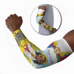 Happy Enkutatash Eritrea Personalized Arm Sleeves Beautiful Afro Girl Adey Abeba Flower